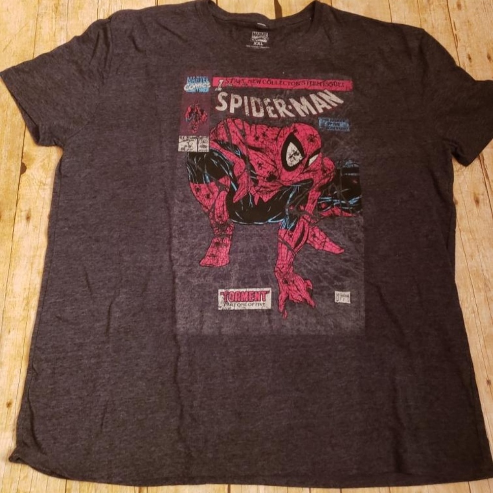 Vintage style Spiderman Shirt FITS LIKE MENS XL